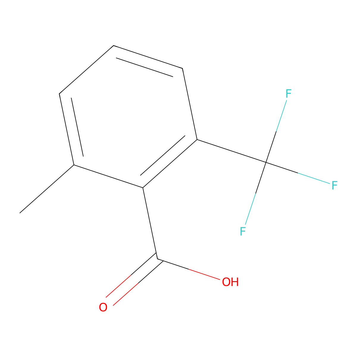 2-Methyl-6-(trifluoromethyl)benzoic acid molecular structure, CAS 1104383-68-7