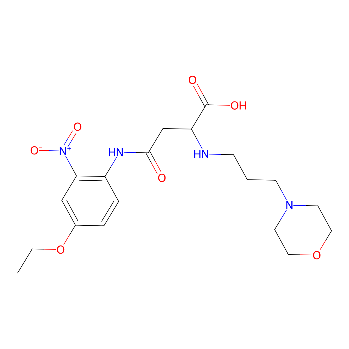 4-((4-Ethoxy-2-nitrophenyl)amino)-2-((3-morpholinopropyl)amino)-4-oxobutanoic acid molecular structure, CAS 1104387-01-0