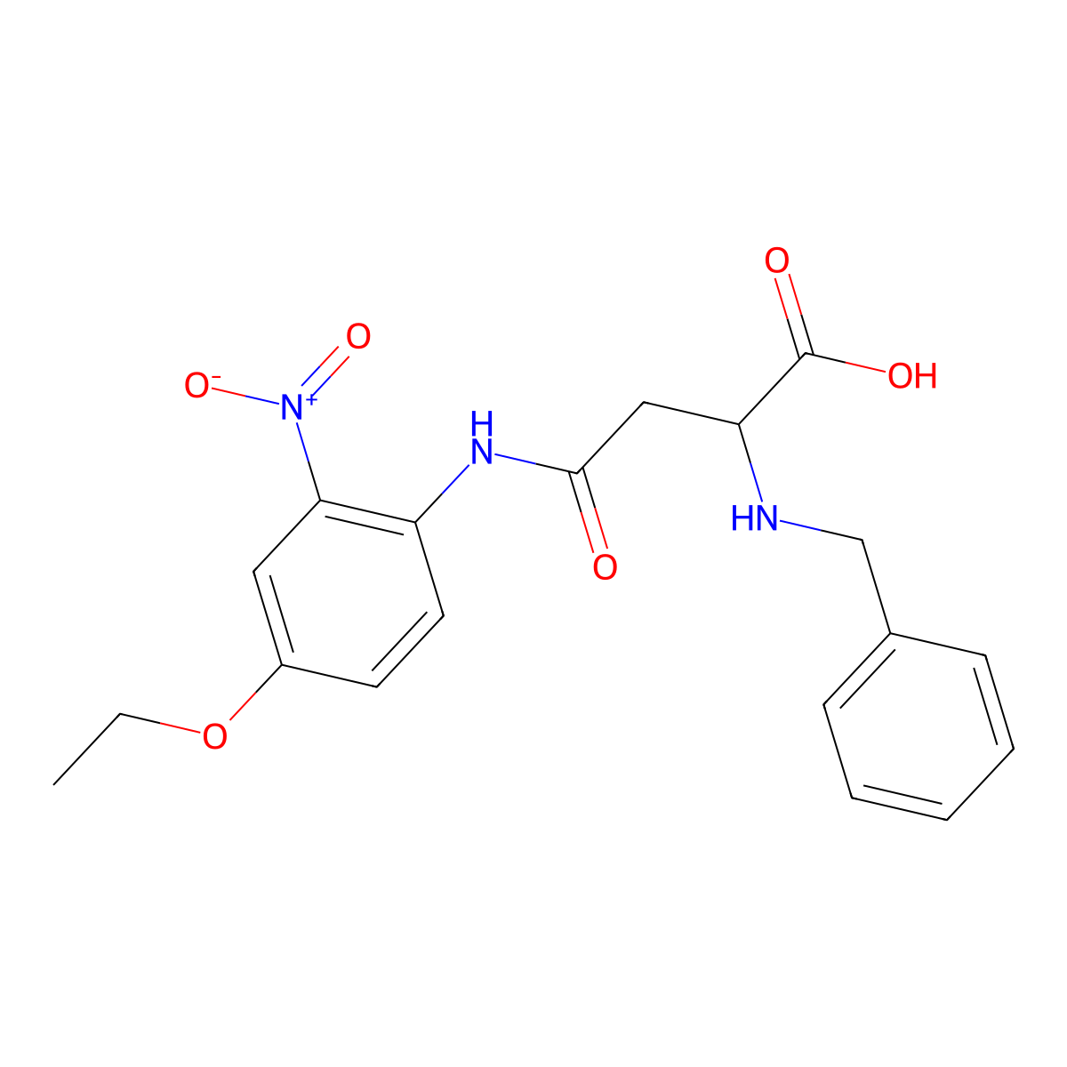 2-(Benzylamino)-4-((4-ethoxy-2-nitrophenyl)amino)-4-oxobutanoic acid molecular structure, CAS 1104387-06-5