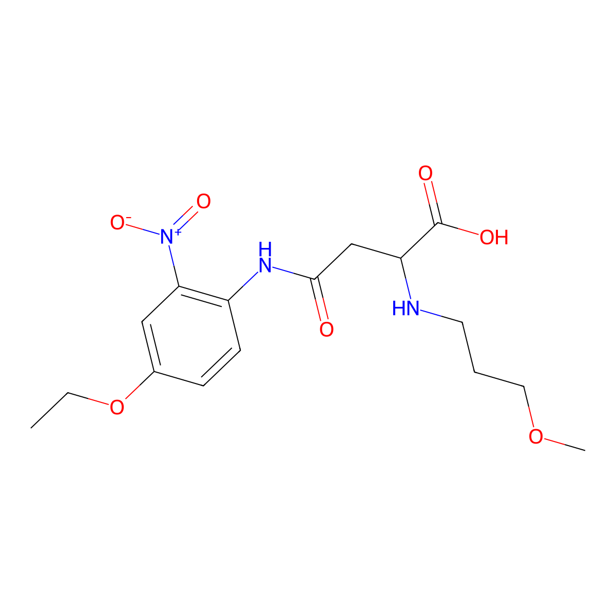 4-((4-Ethoxy-2-nitrophenyl)amino)-2-((3-methoxypropyl)amino)-4-oxobutanoic acid molecular structure, CAS 1104387-11-2