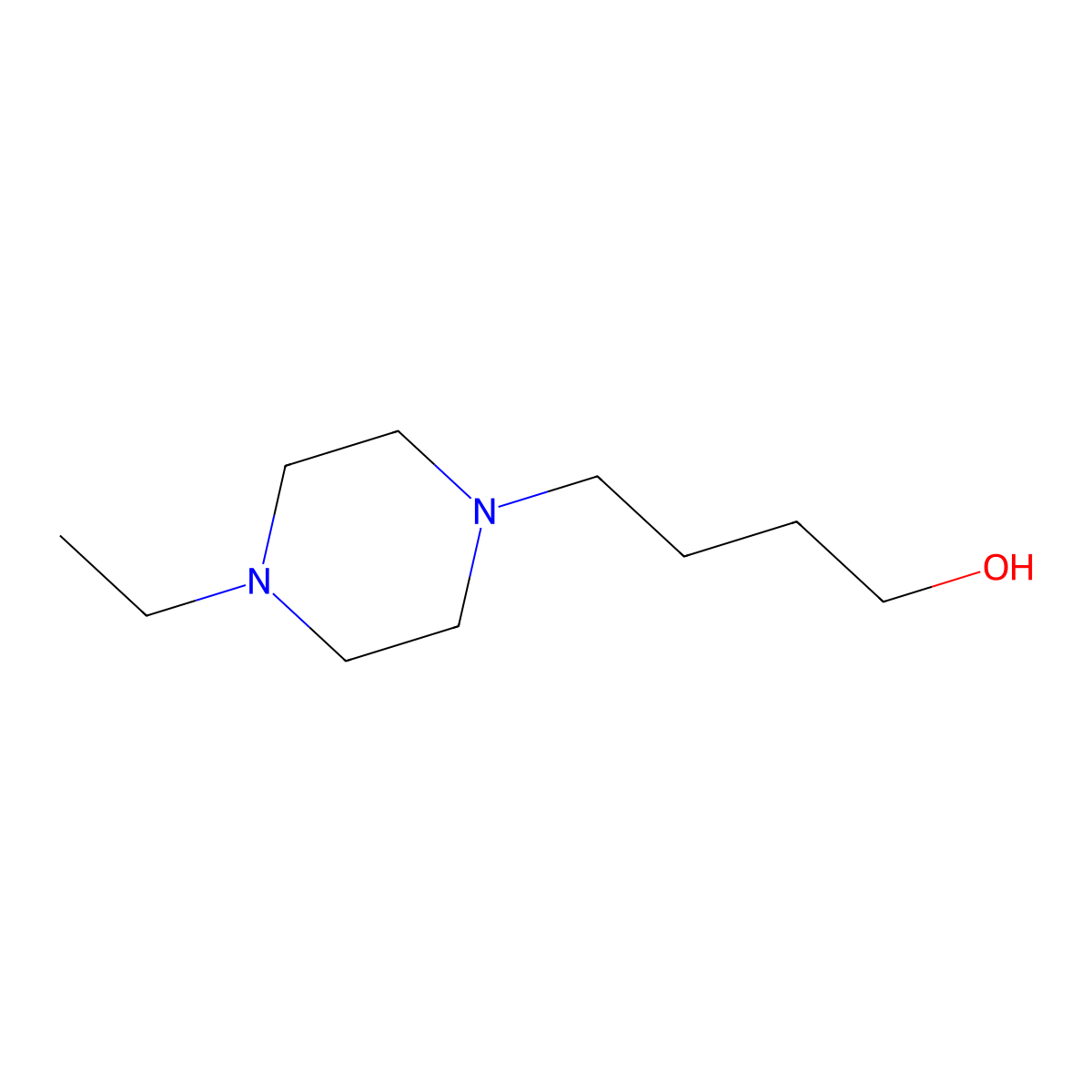 4-(4-Ethylpiperazin-1-yl)butan-1-ol molecular structure, CAS 110439-00-4