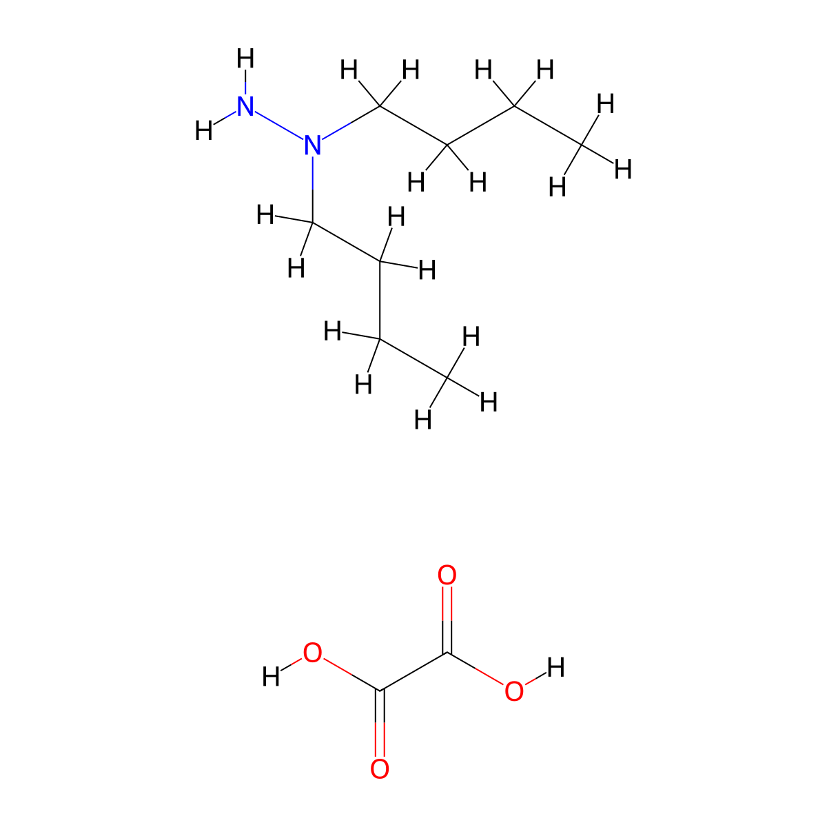 1,1-Dibutylhydrazine oxalate molecular structure, CAS 110439-07-1