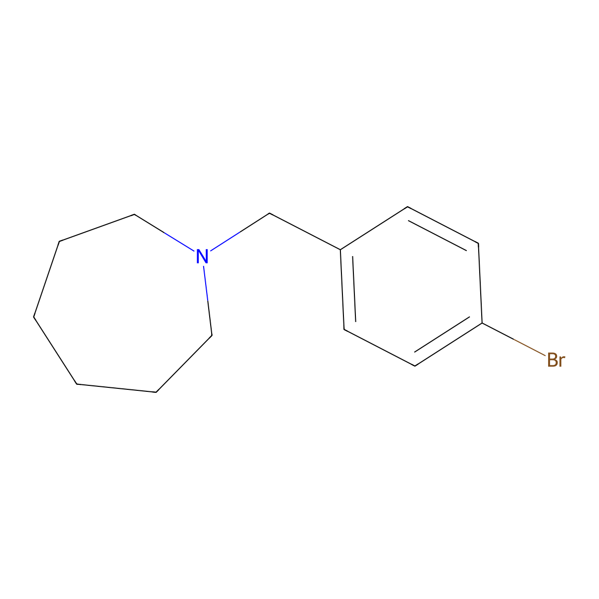 1-(4-Bromobenzyl)azepane molecular structure, CAS 110439-49-1