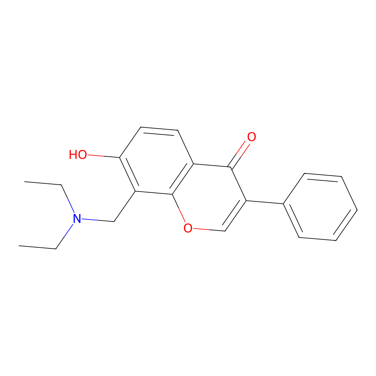 8-((Diethylamino)methyl)-7-hydroxy-3-phenyl-4H-chromen-4-one molecular structure, CAS 110442-19-8