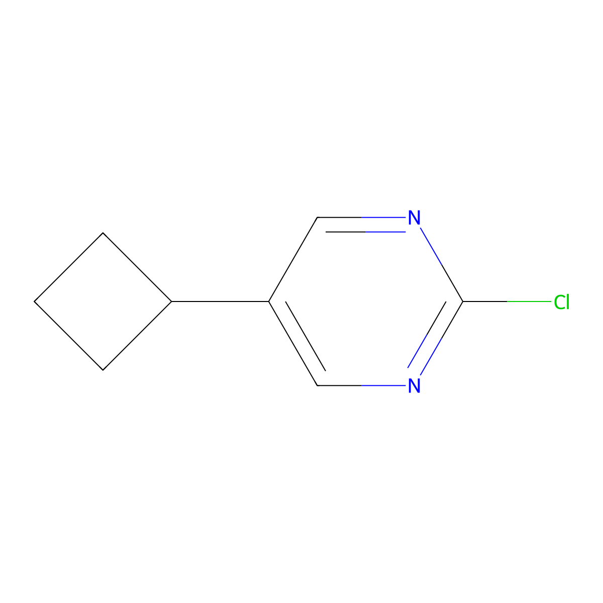 2-Chloro-5-cyclobutylpyrimidine molecular structure, CAS 1104452-38-1