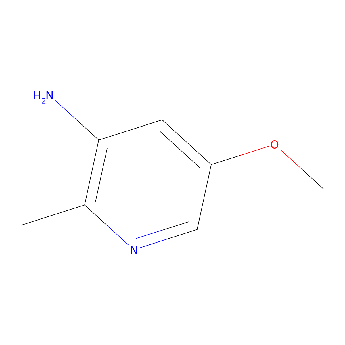 5-Methoxy-2-methylpyridin-3-amine molecular structure, CAS 1104455-29-9