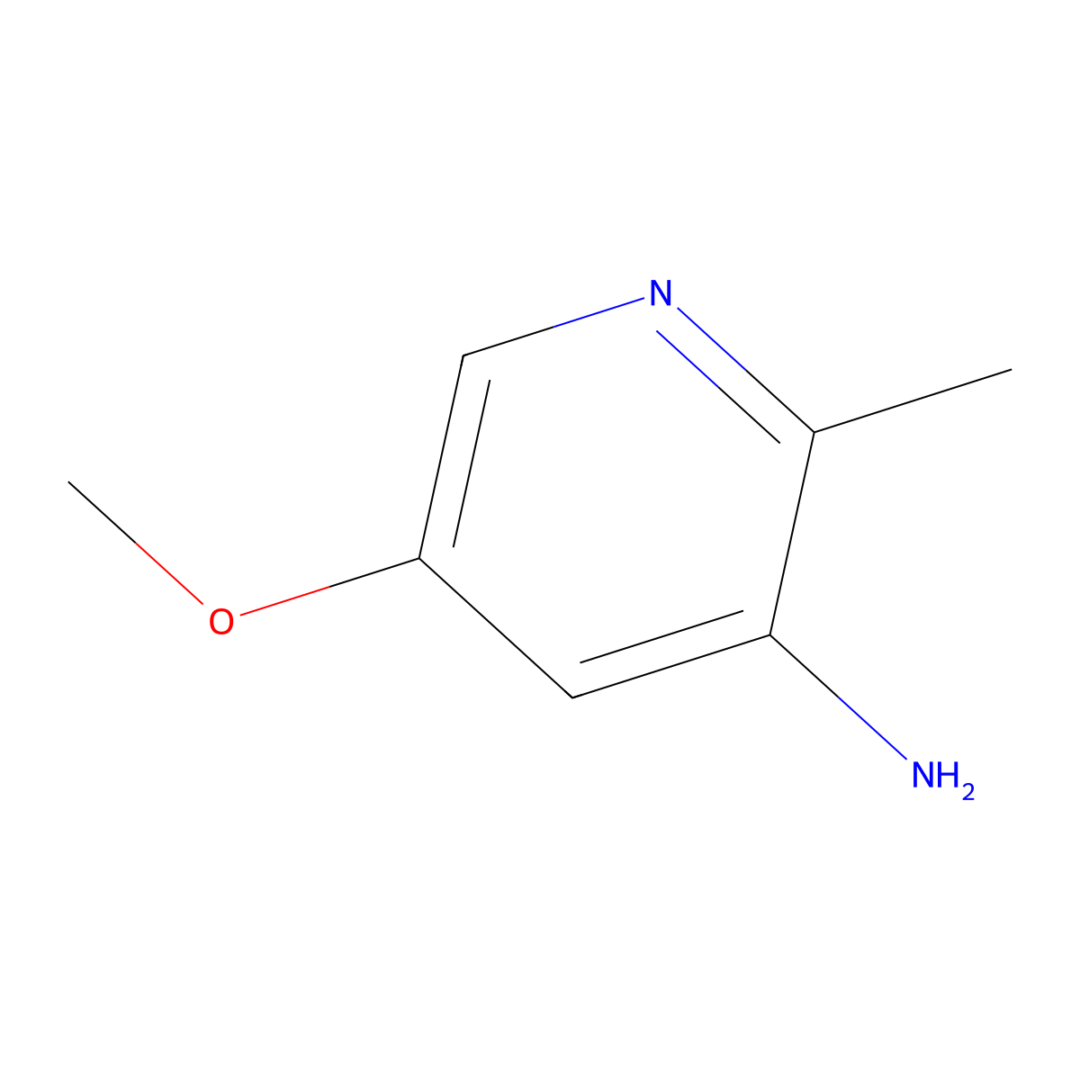 5-Methoxy-2-methylpyridin-3-amine molecular structure, CAS 1104455-29-9