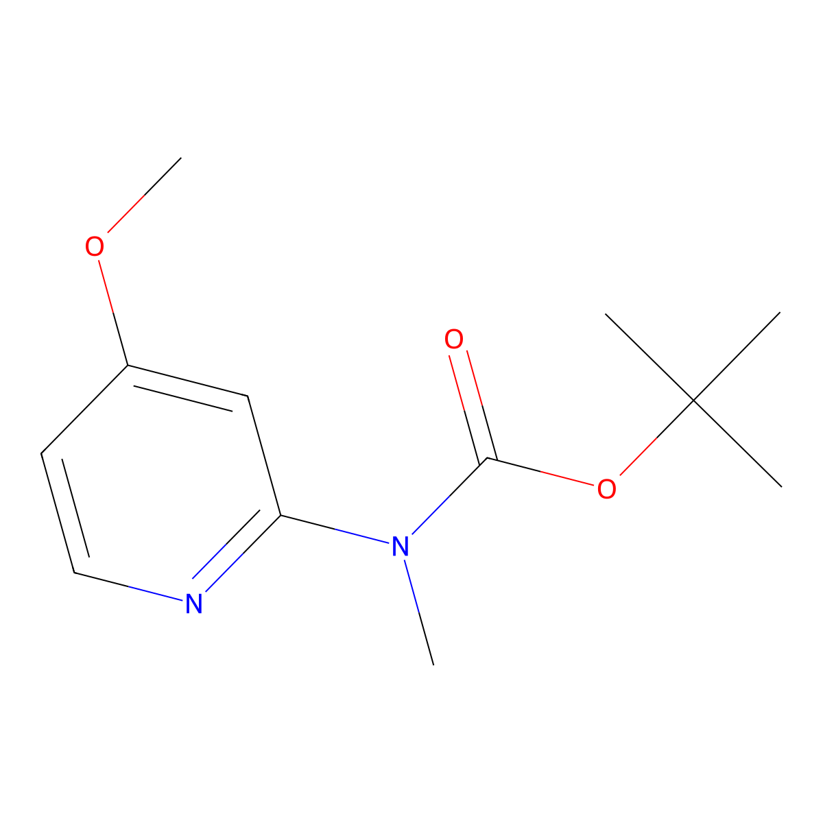 (4-Methoxy-pyridin-2-yl)-methyl-carbamic acid tert-butyl ester molecular structure, CAS 1104455-49-3