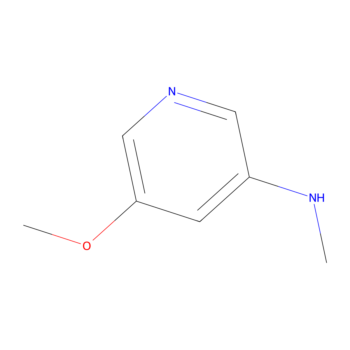 (5-Methoxy-pyridin-3-yl)-methyl-amine molecular structure, CAS 1104455-50-6