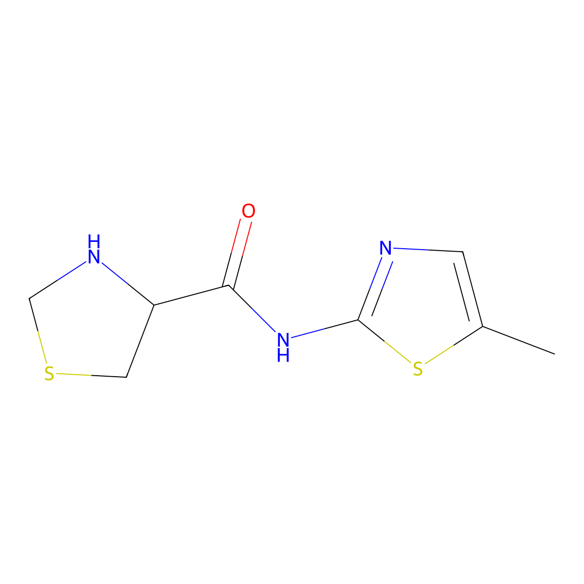 N-(5-methyl-1,3-thiazol-2-yl)-1,3-thiazolidine-4-carboxamide molecular structure, CAS 1104465-67-9