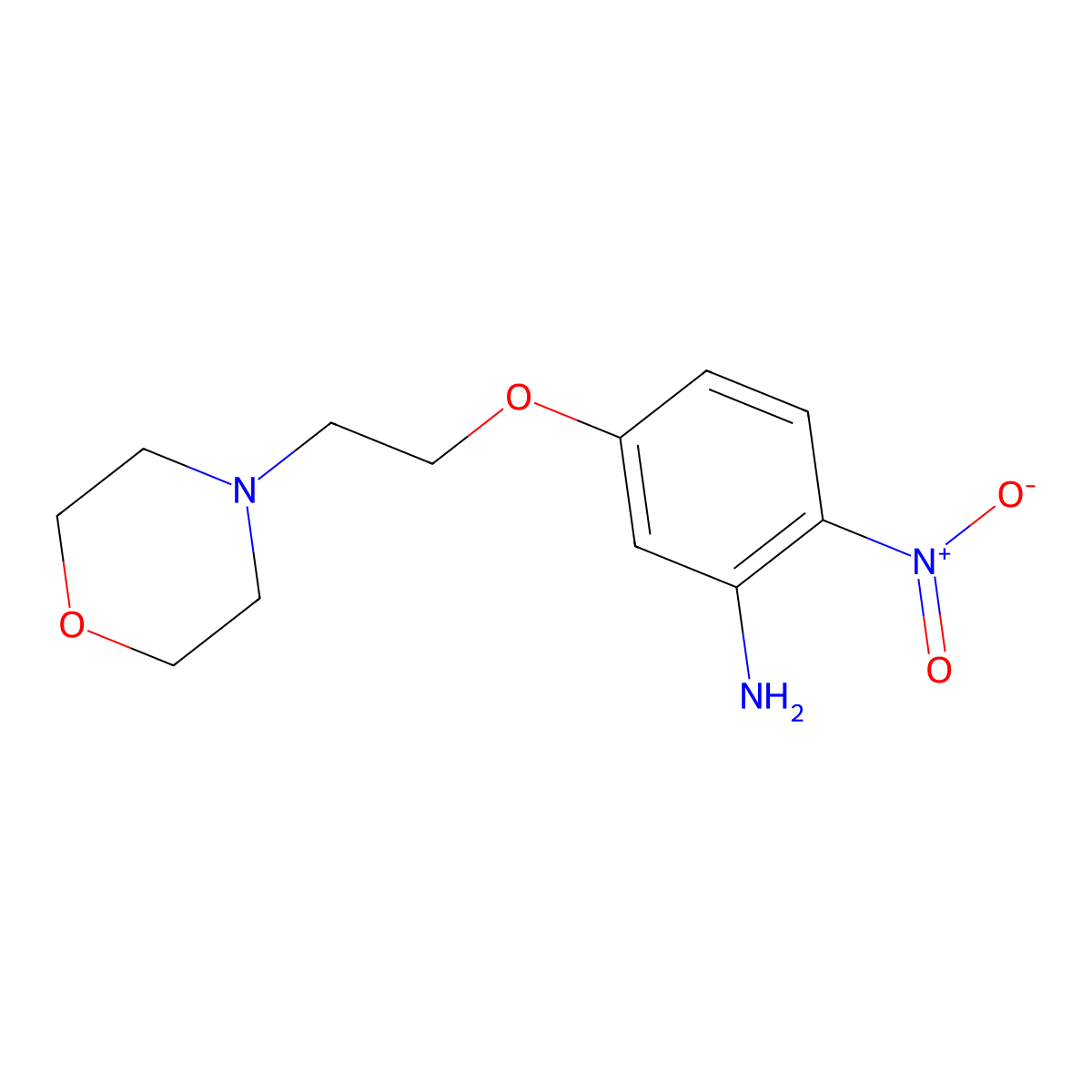 5-(2-Morpholin-4-ylethoxy)-2-nitrophenylamine molecular structure, CAS 1104467-53-9