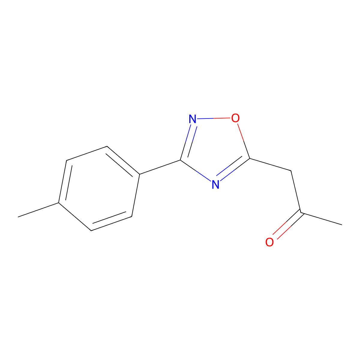 1-[3-(4-Methylphenyl)-1,2,4-oxadiazol-5-yl]propan-2-one molecular structure, CAS 110449-27-9
