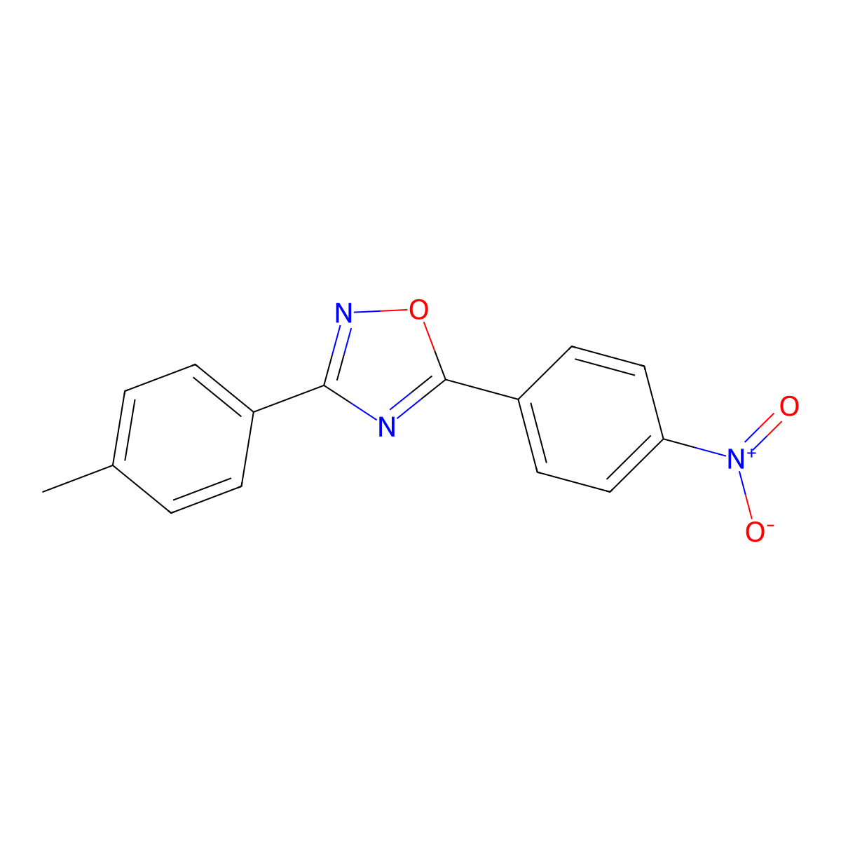 3-(4-Methylphenyl)-5-(4-nitrophenyl)-1,2,4-oxadiazole molecular structure, CAS 110449-33-7