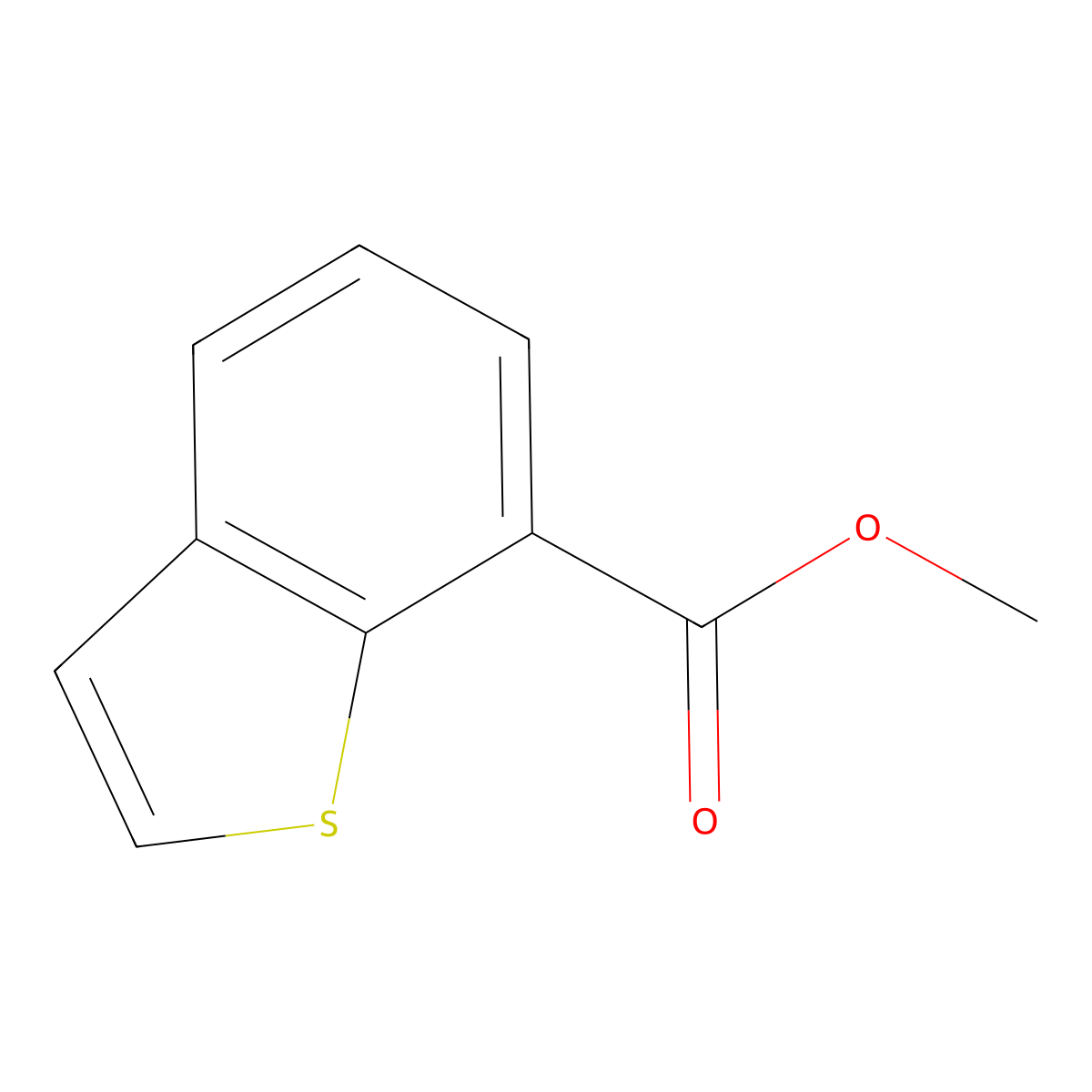 Methyl benzo[b]thiophene-7-carboxylate molecular structure, CAS 110449-94-0