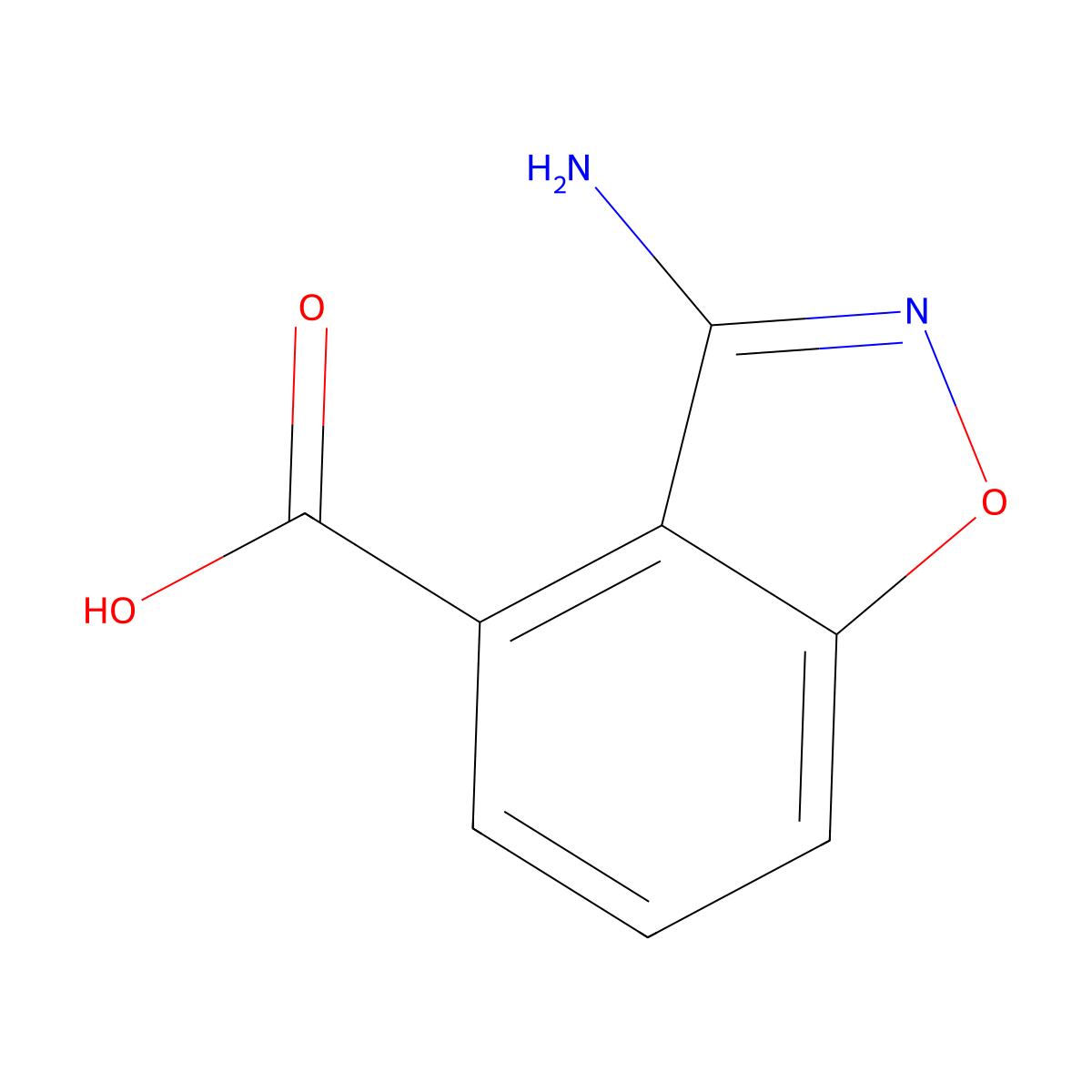 3-Aminobenzo[d]isoxazole-4-carboxylic Acid molecular structure, CAS 1104505-81-8