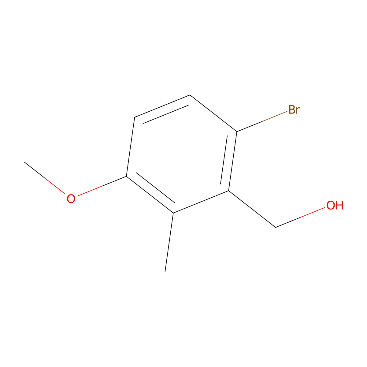 (6-Bromo-3-methoxy-2-methylphenyl)methanol molecular structure, CAS 110451-91-7