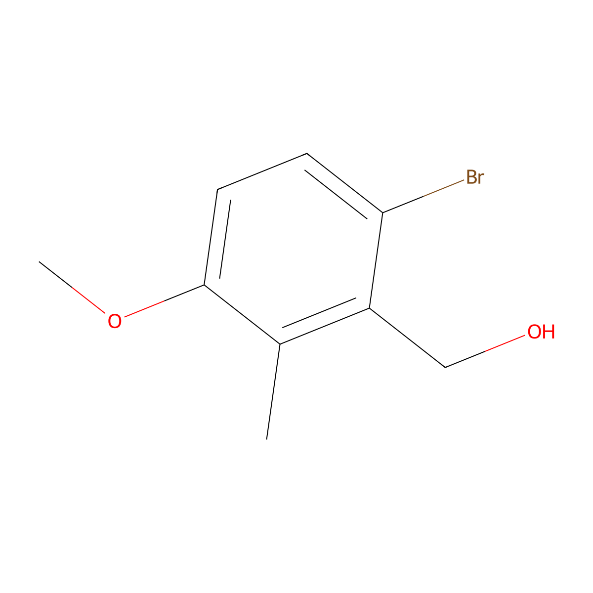 (6-Bromo-3-methoxy-2-methylphenyl)methanol molecular structure, CAS 110451-91-7