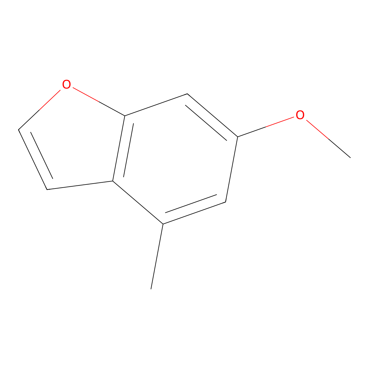 6-Methoxy-4-methyl-1-benzofuran molecular structure, CAS 110451-95-1