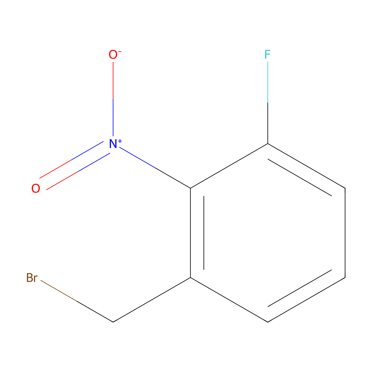 1-(Bromomethyl)-3-fluoro-2-nitrobenzene molecular structure, CAS 1104543-73-8