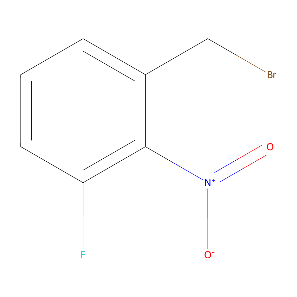 1-(Bromomethyl)-3-fluoro-2-nitrobenzene molecular structure, CAS 1104543-73-8