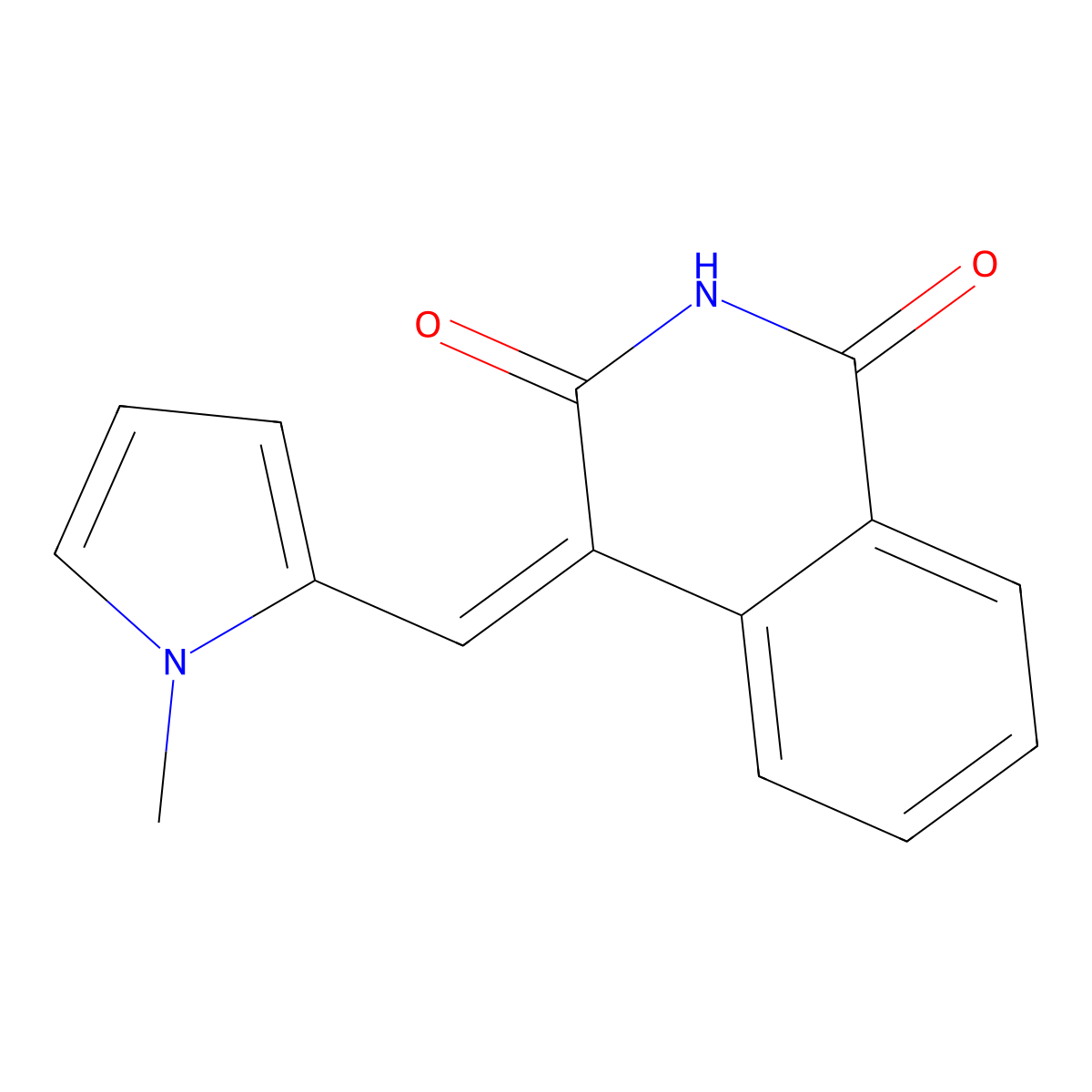4-[(1-Methyl-1H-pyrrol-2-yl)methylene]-1,3(2H,4H)-isoquinolinedione molecular structure, CAS 1104546-89-5