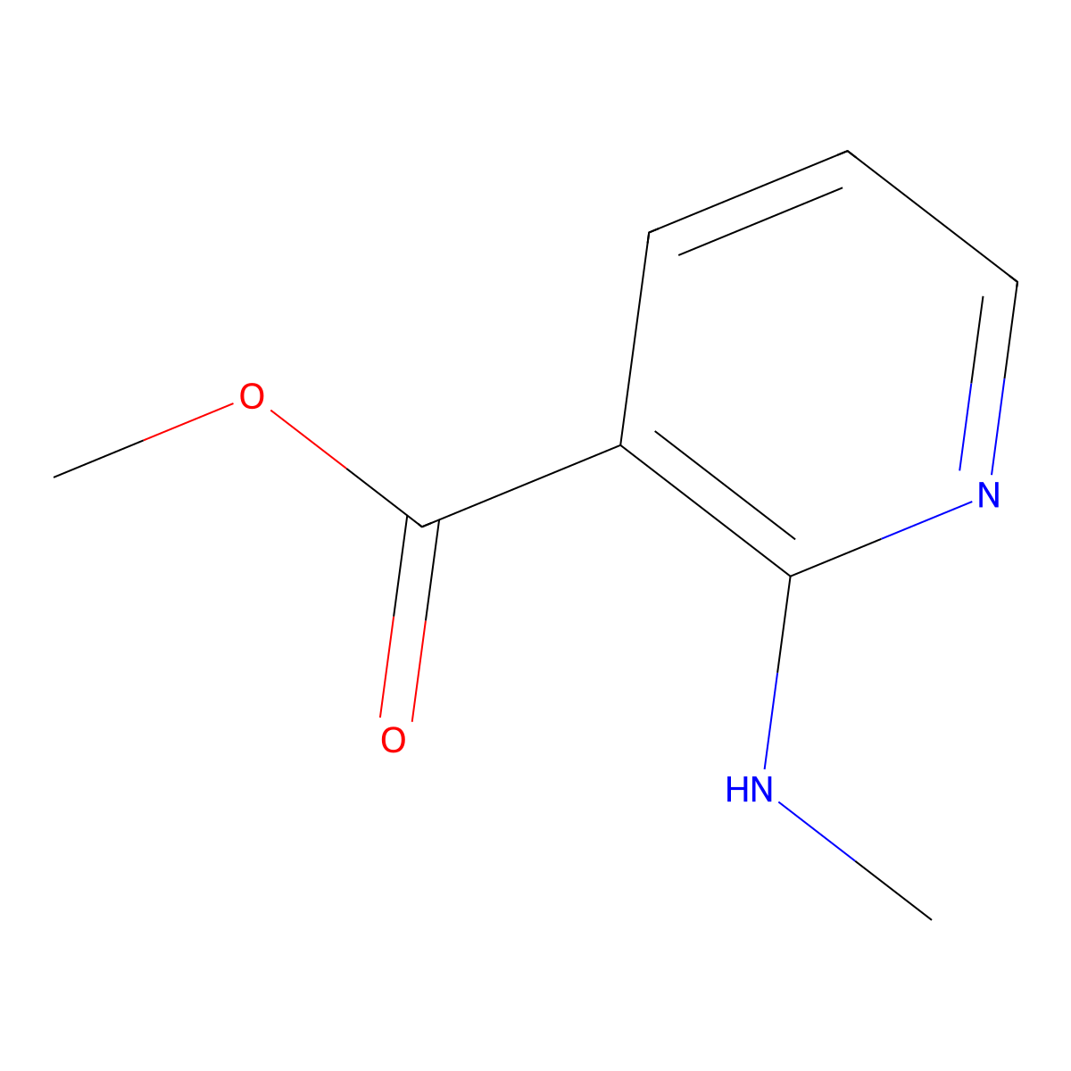 Methyl 2-(methylamino)pyridine-3-carboxylate molecular structure, CAS 110457-42-6