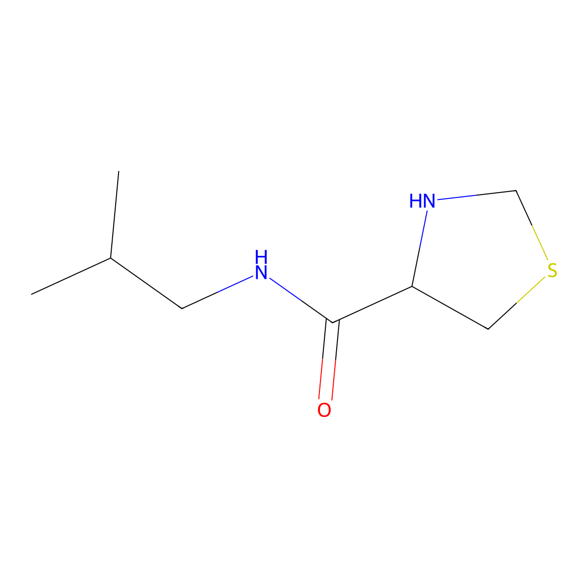 N-Isobutylthiazolidine-4-carboxamide molecular structure, CAS 1104571-09-6
