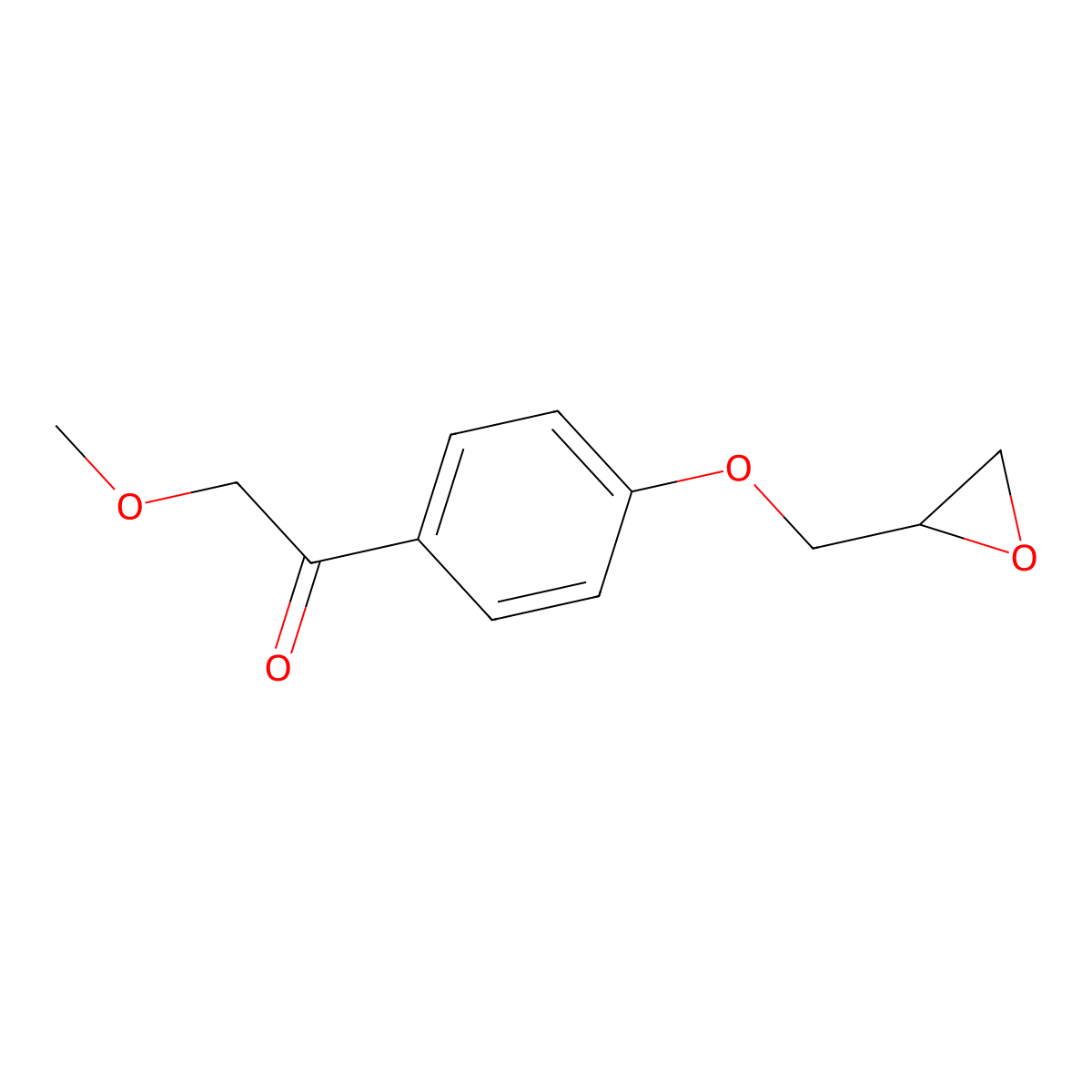 2-Methoxy-1-[4-(oxiranylmethoxy)phenyl]ethanone molecular structure, CAS 110458-44-1