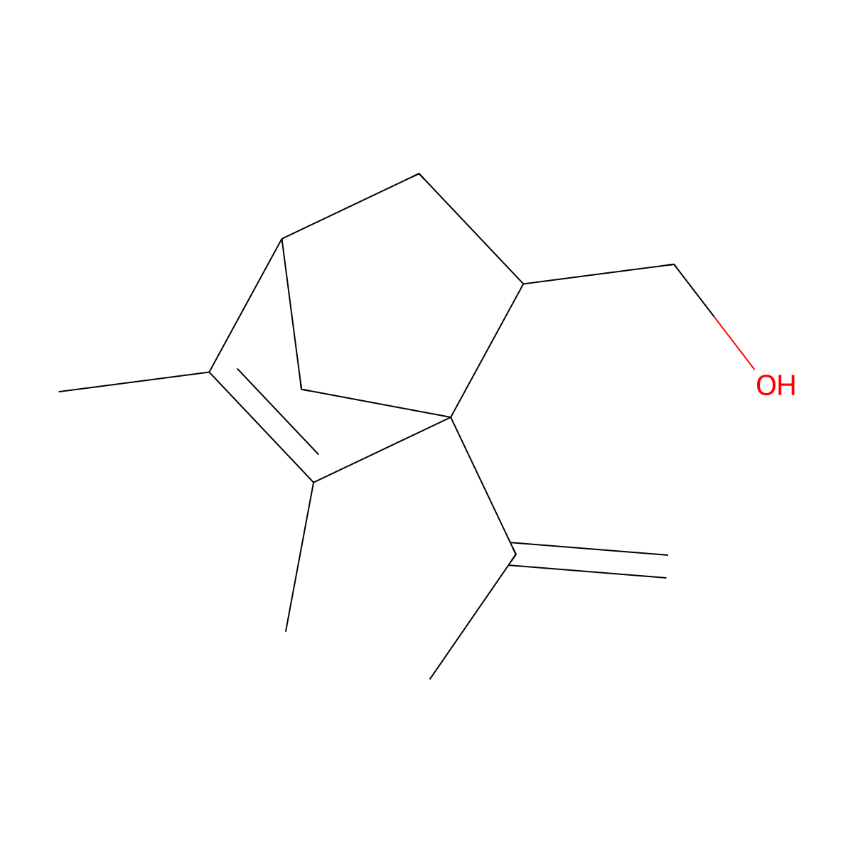 Bicyclo[2.2.1]hept-5-ene-2-methanol, 5,6-dimethyl-1-(1-methylethenyl)- molecular structure, CAS 110458-85-0