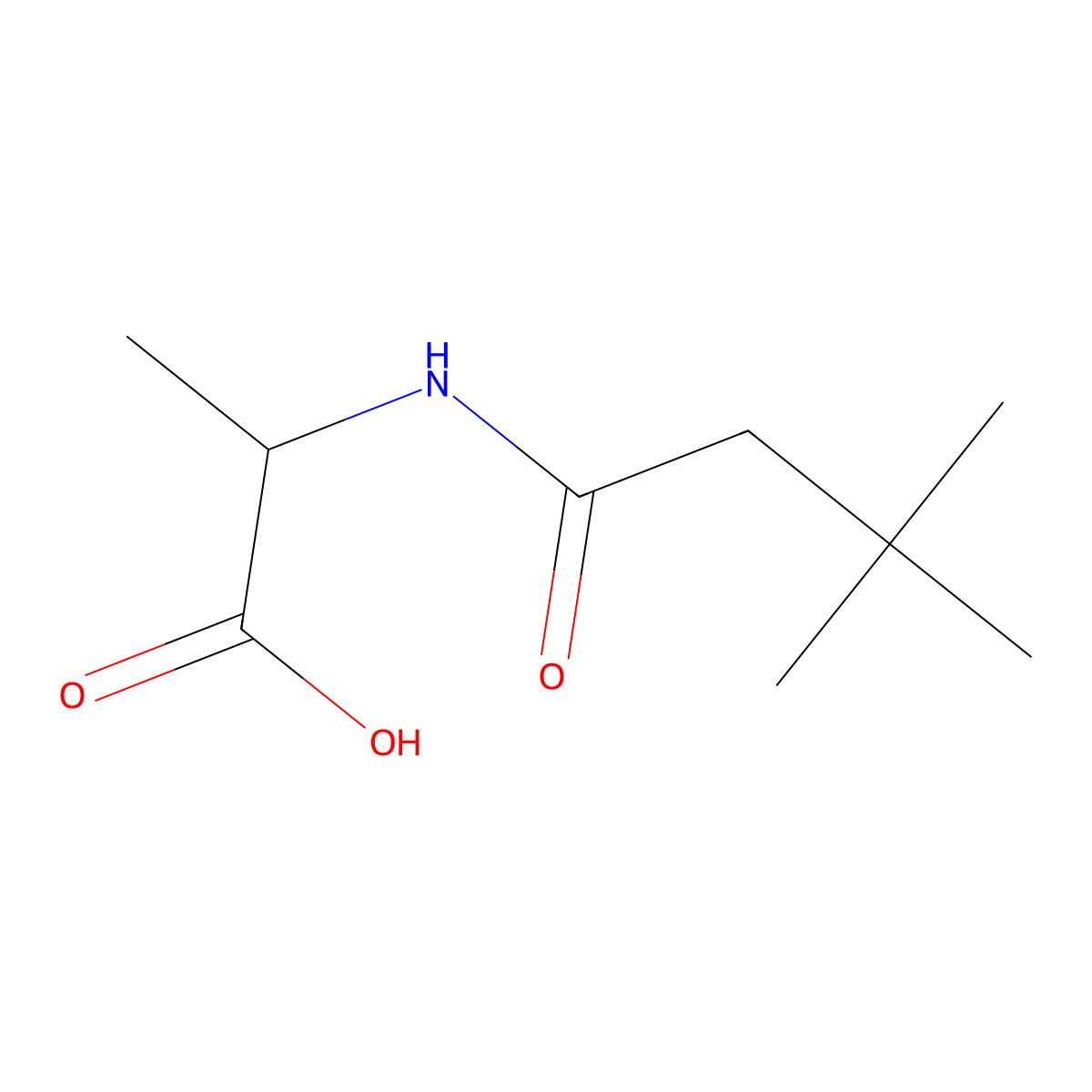 2-(3,3-Dimethylbutanamido)propanoic acid molecular structure, CAS 1104580-85-9