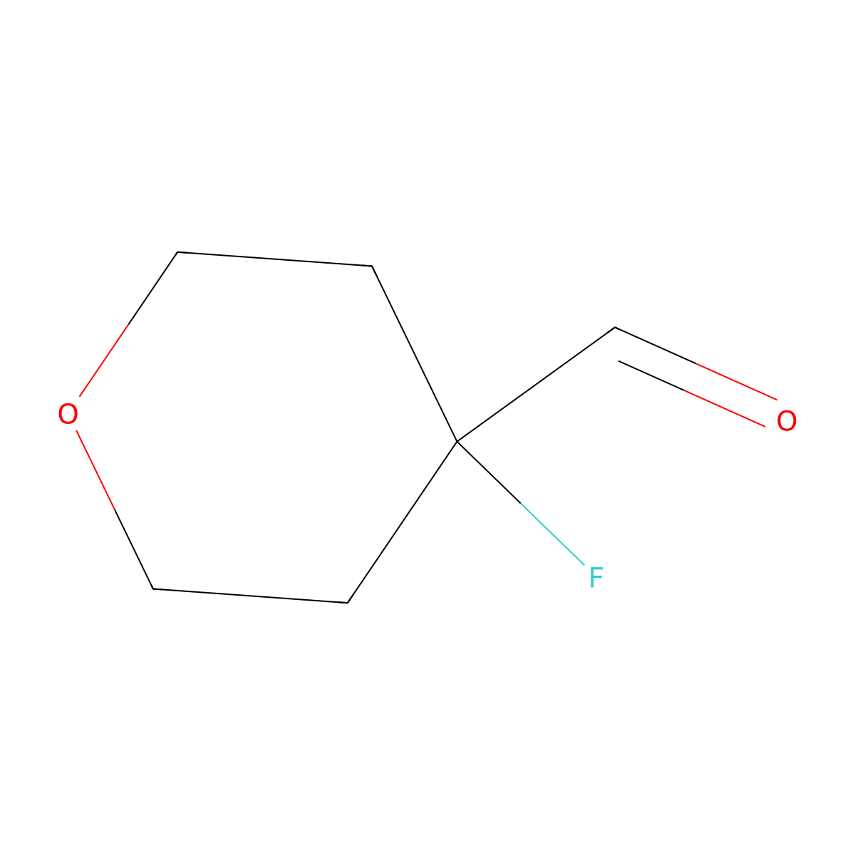 4-Fluorotetrahydro-2H-pyran-4-carbaldehyde molecular structure, CAS 1104606-33-8