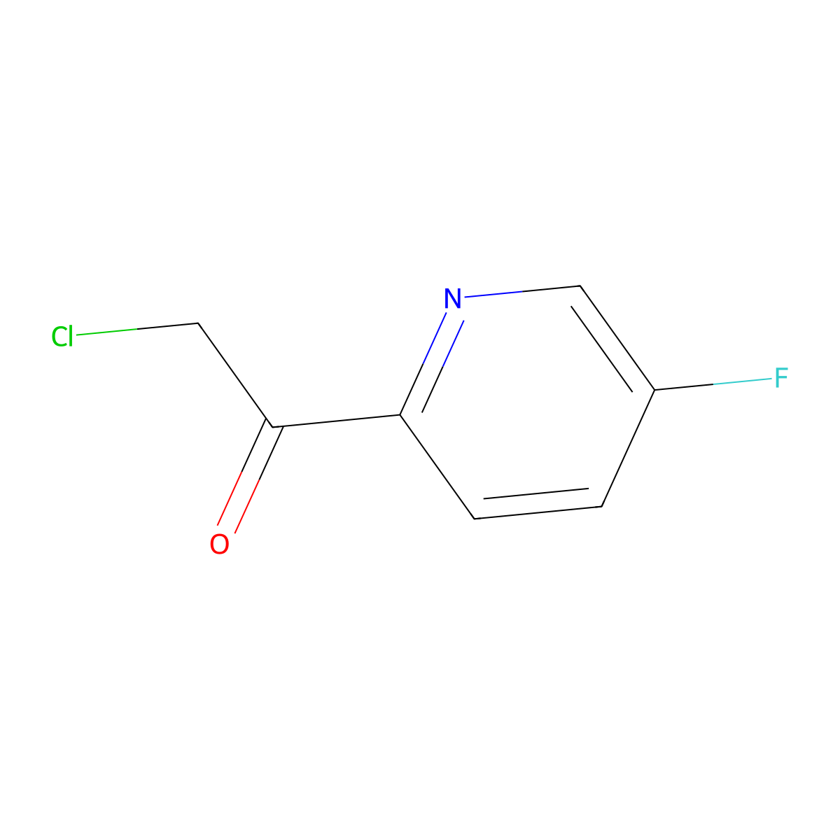 2-Chloro-1-(5-fluoro-2-pyridyl)ethanone molecular structure, CAS 1104606-44-1