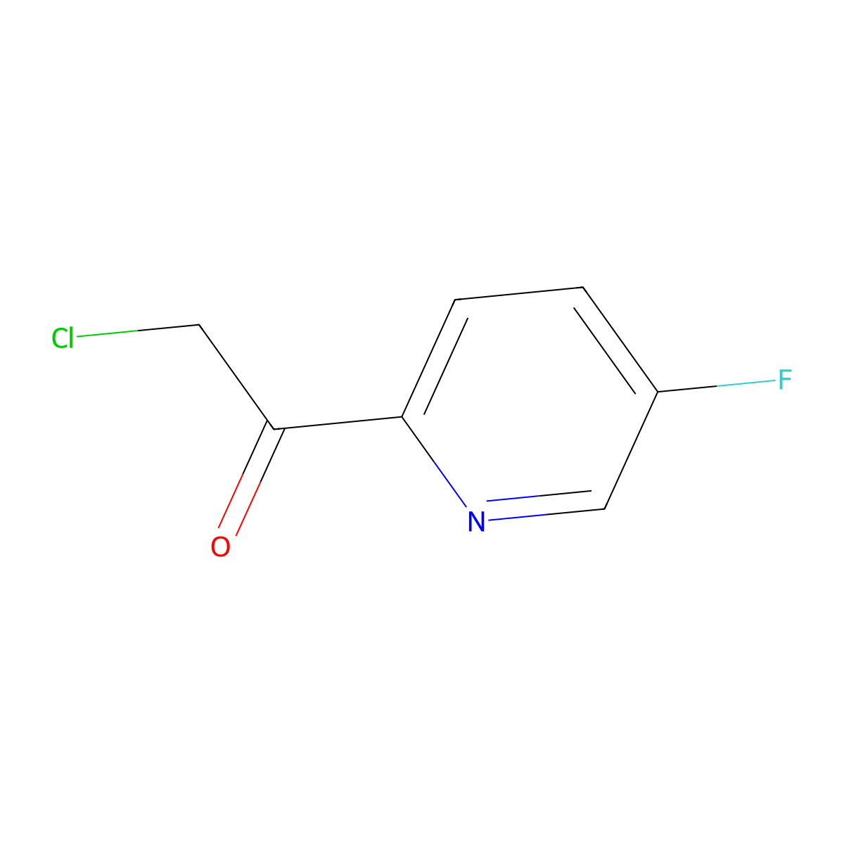 2-Chloro-1-(5-fluoro-2-pyridyl)ethanone molecular structure, CAS 1104606-44-1