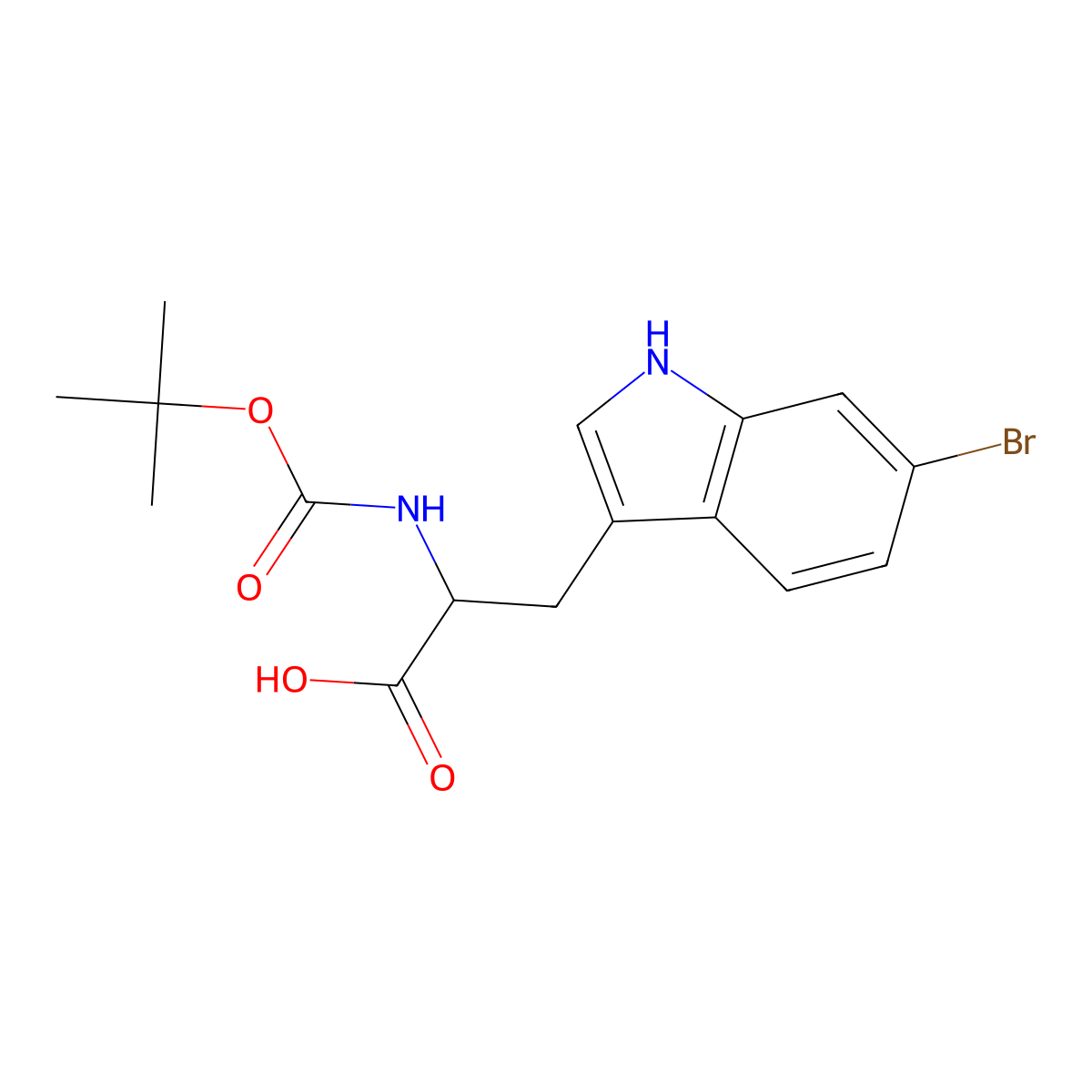 Boc-6-bromo-DL-tryptophan molecular structure, CAS 1104606-57-6