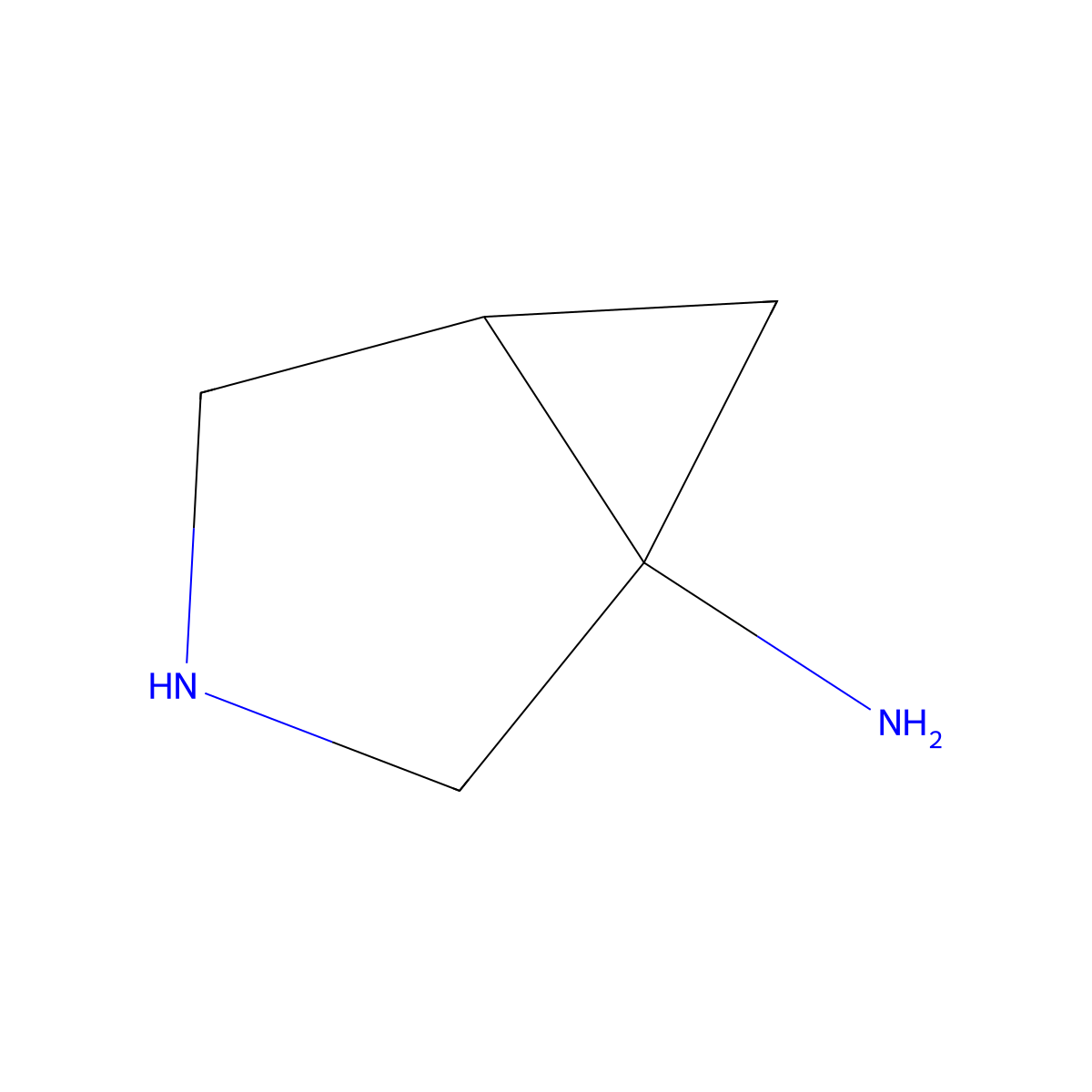 (1s,5r)-3-Azabicyclo[3.1.0]hexan-1-amine molecular structure, CAS 1104606-96-3