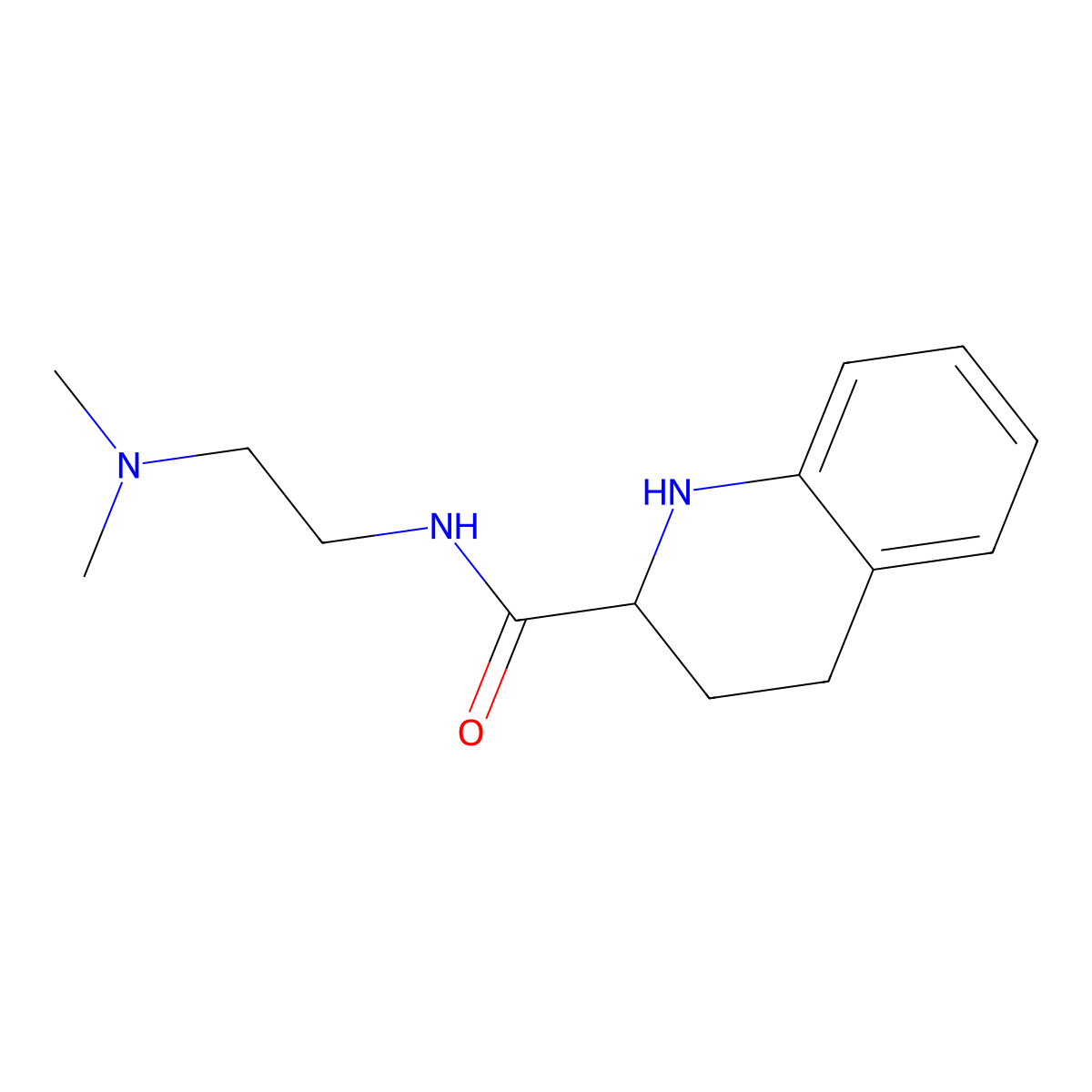 N-[2-(dimethylamino)ethyl]-1,2,3,4-tetrahydroquinoline-2-carboxamide molecular structure, CAS 1104607-09-1