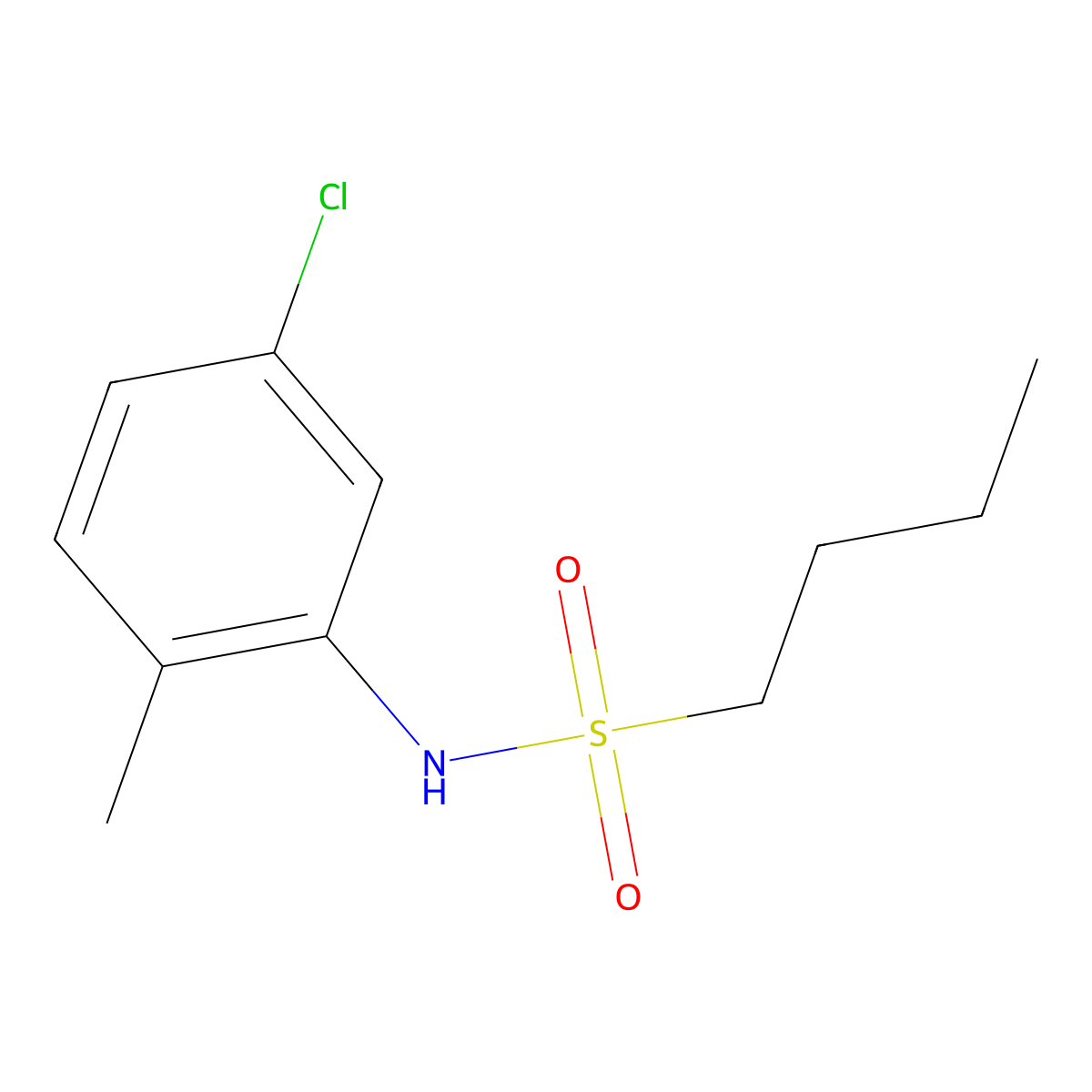 N-(5-chloro-2-methylphenyl)butane-1-sulfonamide molecular structure, CAS 110461-26-2