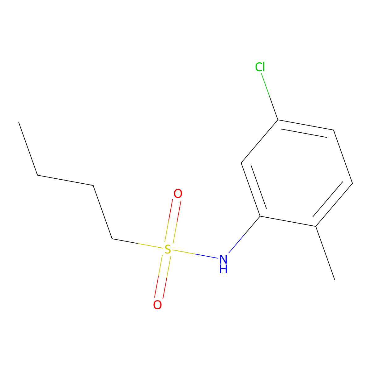 N-(5-chloro-2-methylphenyl)butane-1-sulfonamide molecular structure, CAS 110461-26-2