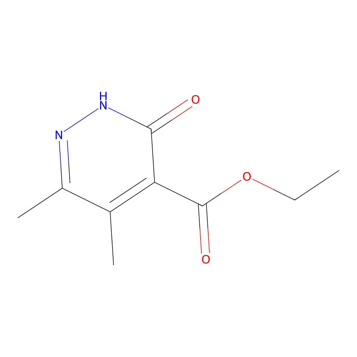 Ethyl 5,6-dimethyl-3-oxo-2,3-dihydropyridazine-4-carboxylate molecular structure, CAS 110462-49-2