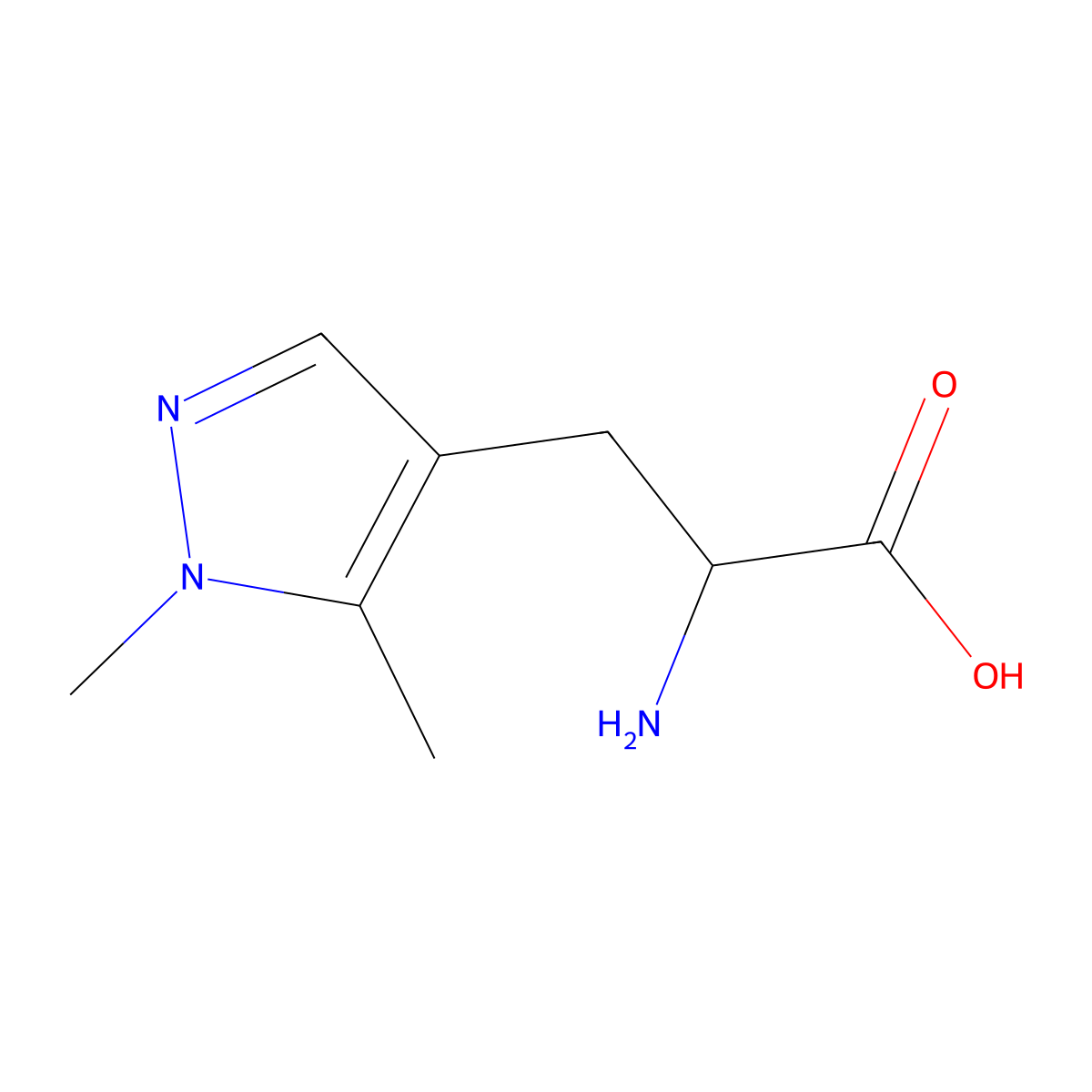 3-(1,5-dimethyl-1H-pyrazol-4-yl)alanine molecular structure, CAS 1104624-61-4