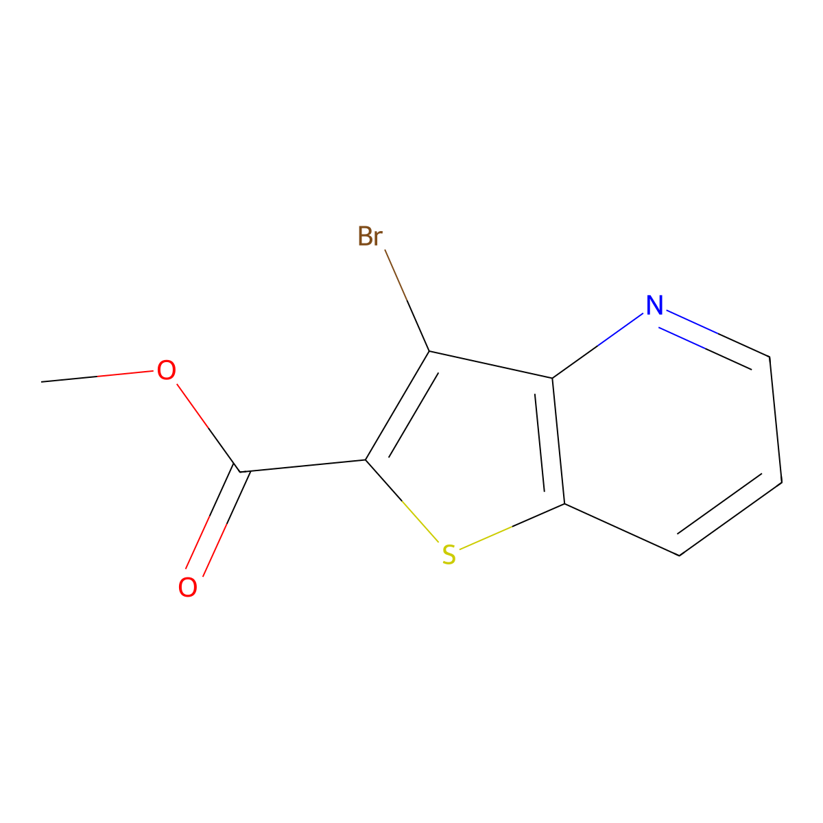 Methyl 3-bromothieno[3,2-b]pyridine-2-carboxylate molecular structure, CAS 1104630-92-3