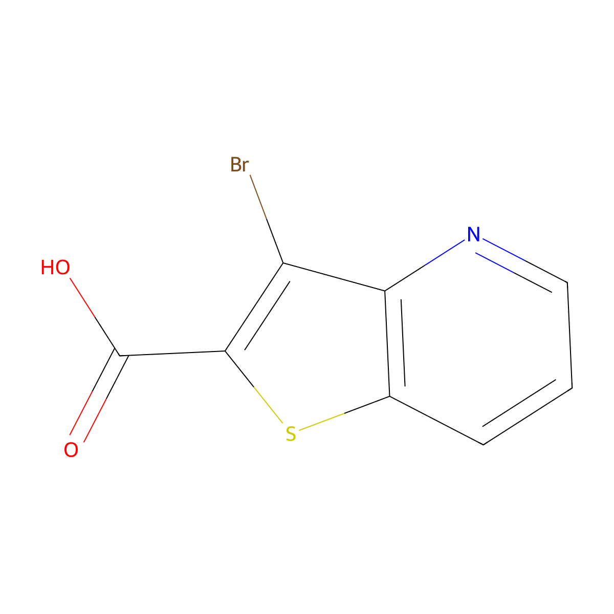 3-Bromothieno[3,2-b]pyridine-2-carboxylic acid molecular structure, CAS 1104630-93-4