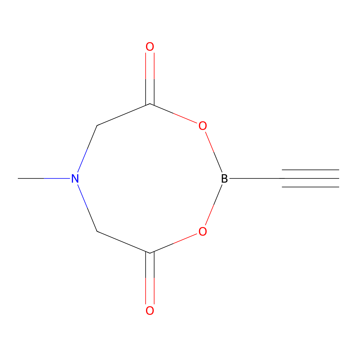 2-Ethynyl-6-methyl-1,3,6,2-dioxazaborocane-4,8-dione molecular structure, CAS 1104637-53-7