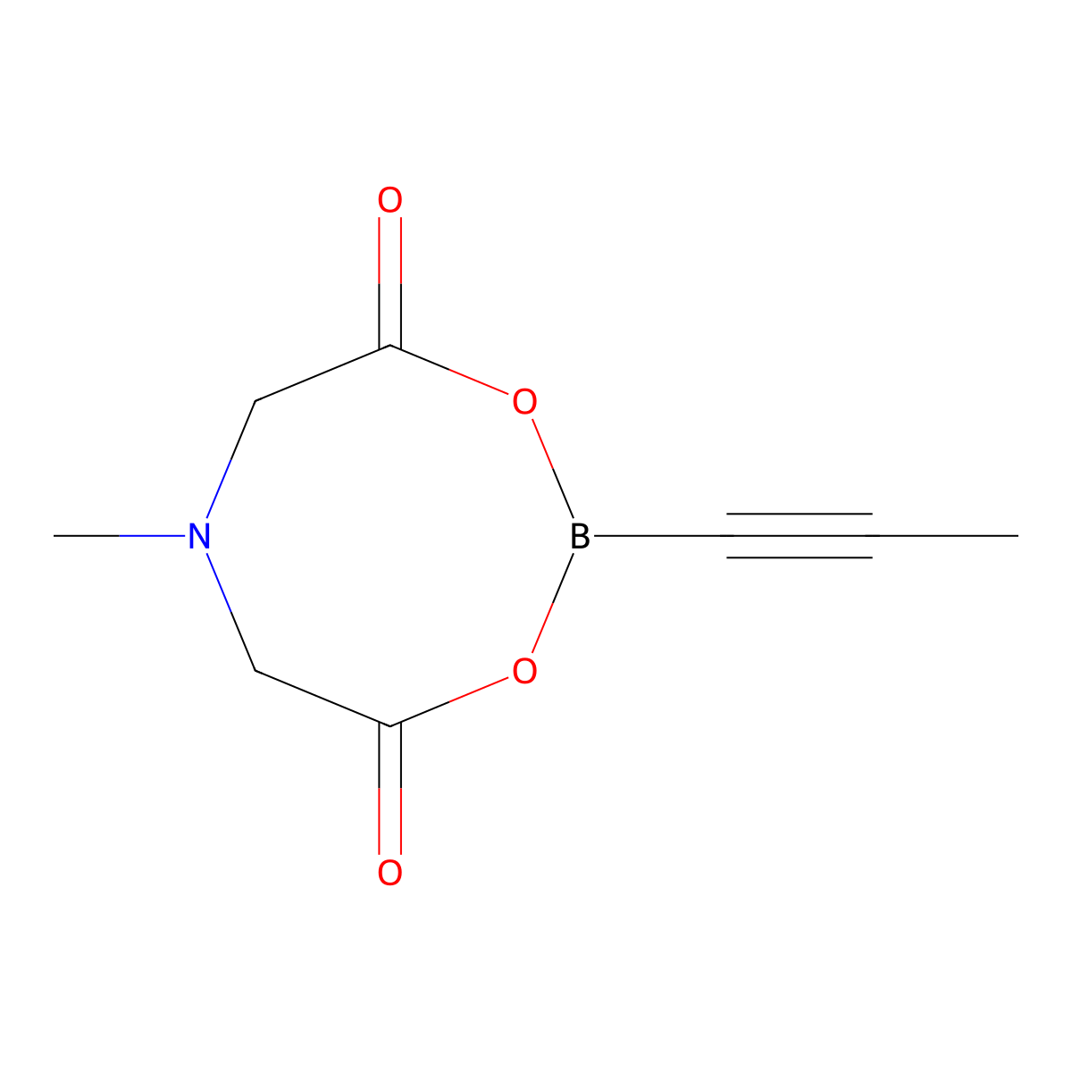 6-Methyl-2-(prop-1-yn-1-yl)-1,3,6,2-dioxazaborocane-4,8-dione molecular structure, CAS 1104637-55-9