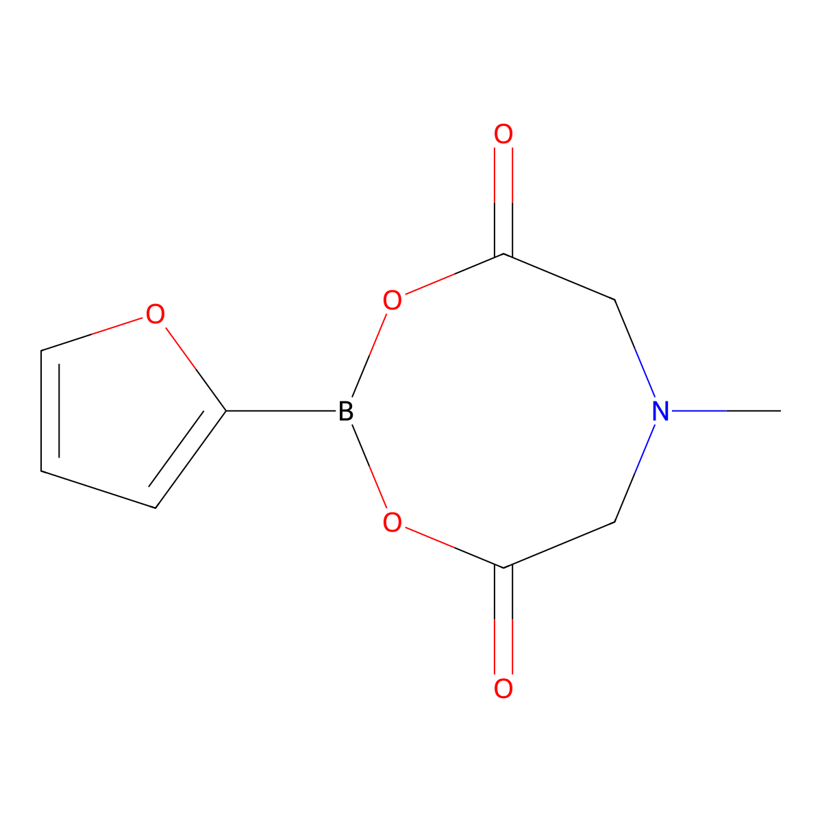 2-(Furan-2-yl)-6-methyl-1,3,6,2-dioxazaborocane-4,8-dione molecular structure, CAS 1104637-62-8