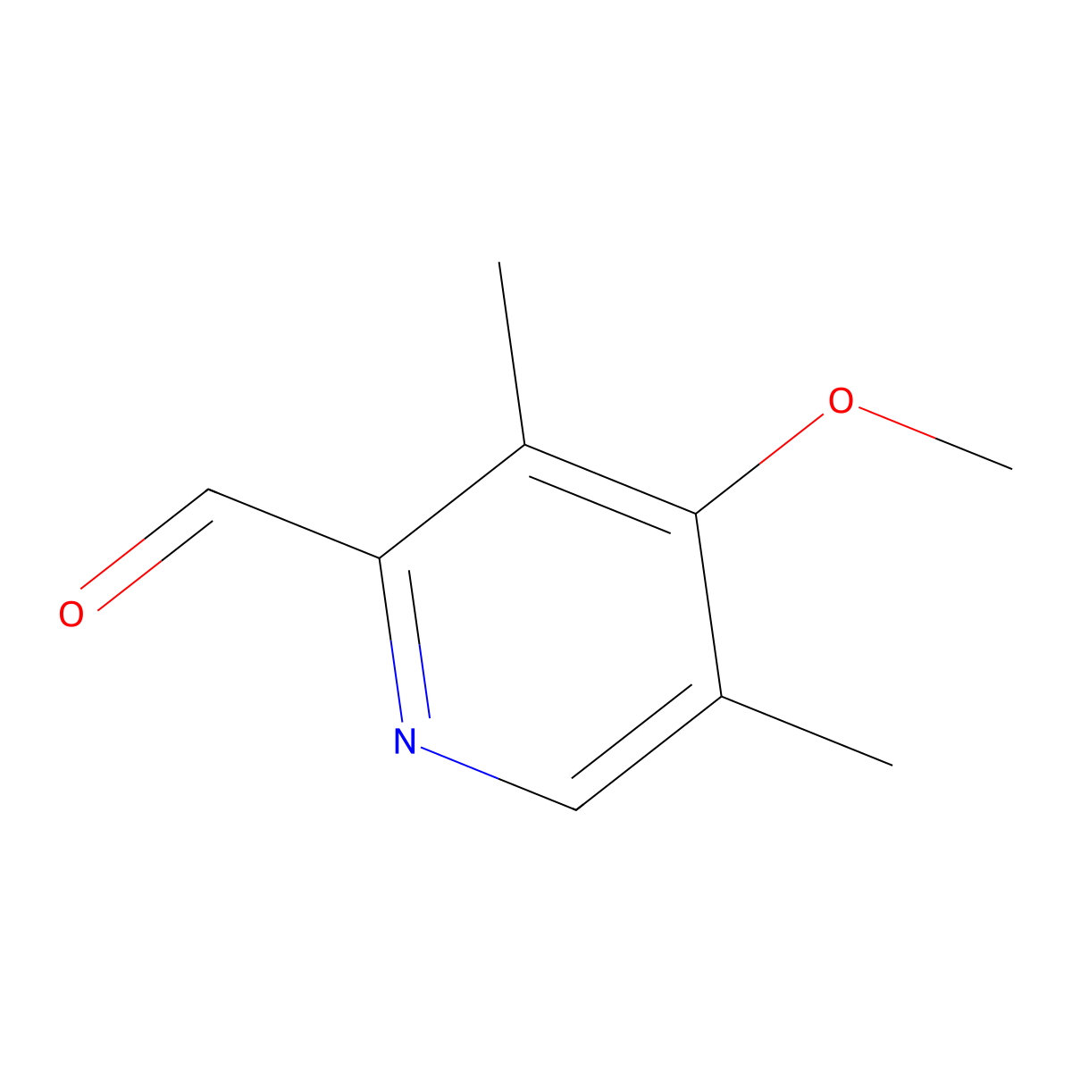 4-Methoxy-3,5-dimethylpyridine-2-carbaldehyde molecular structure, CAS 110464-72-7