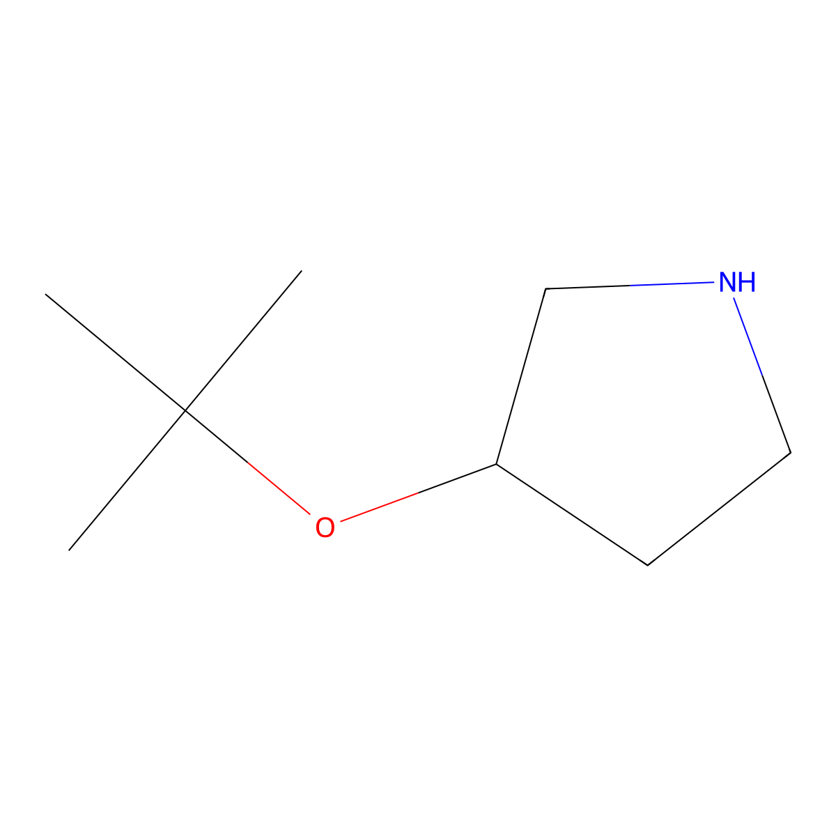 (3S)-3-(1,1-dimethylethoxy)Pyrrolidine molecular structure, CAS 1104643-25-5