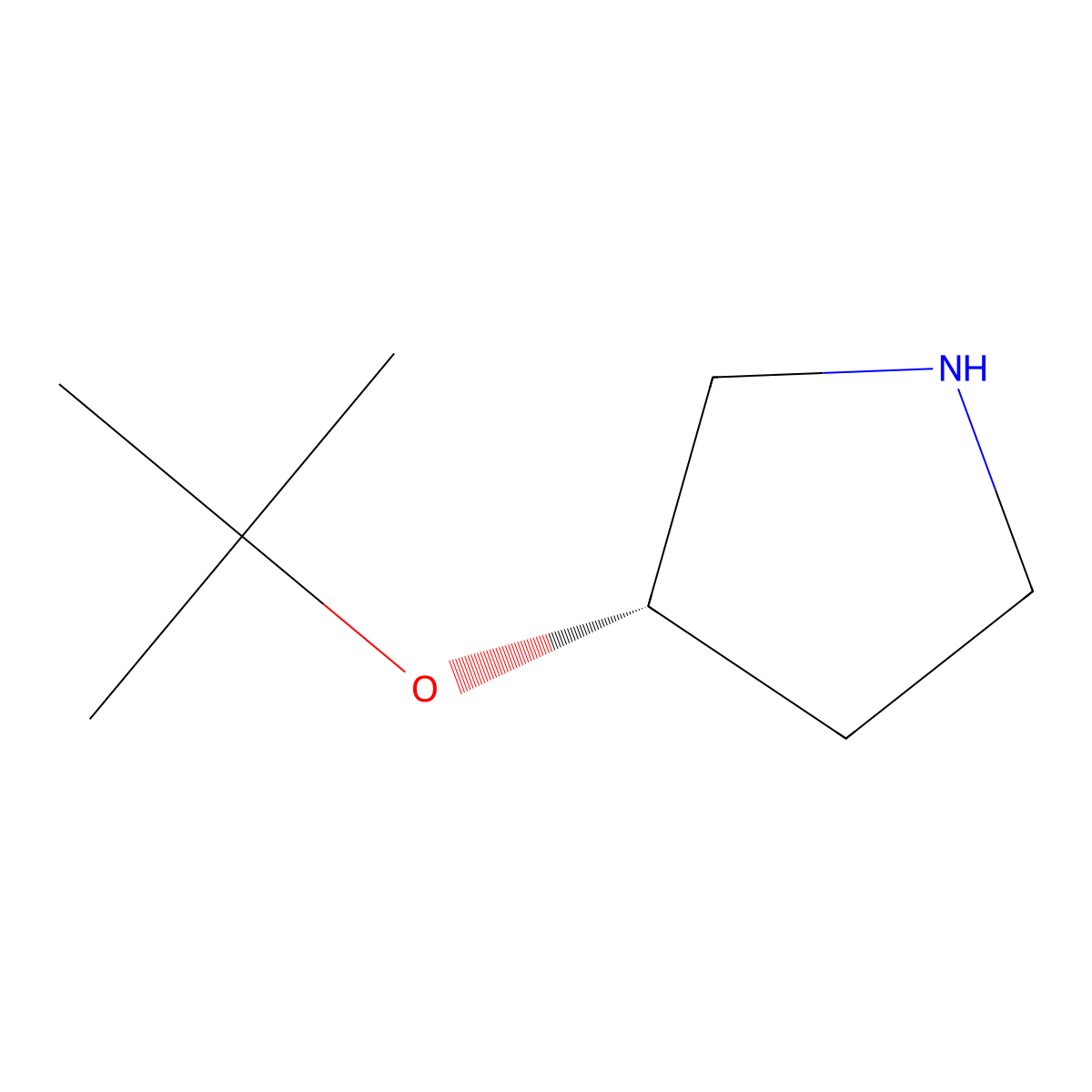 (3S)-3-(1,1-dimethylethoxy)Pyrrolidine molecular structure, CAS 1104643-25-5