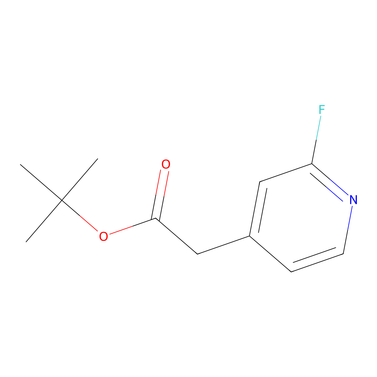 Tert-butyl 2-(2-fluoropyridin-4-yl)acetate molecular structure, CAS 1104643-31-3