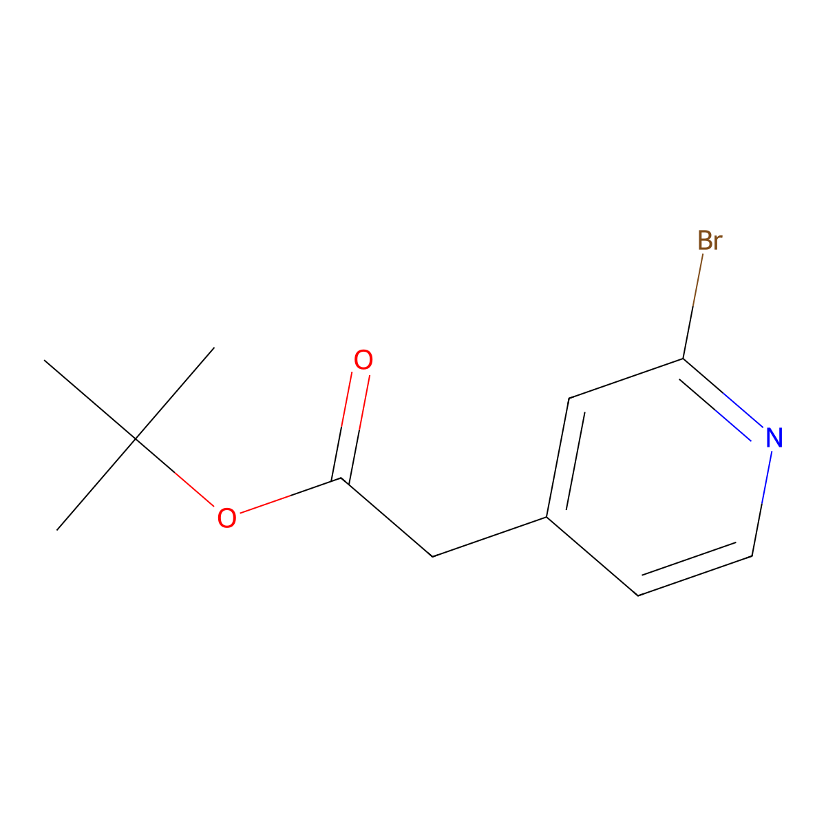 1,1-Dimethylethyl 2-bromo-4-pyridineacetate molecular structure, CAS 1104643-32-4